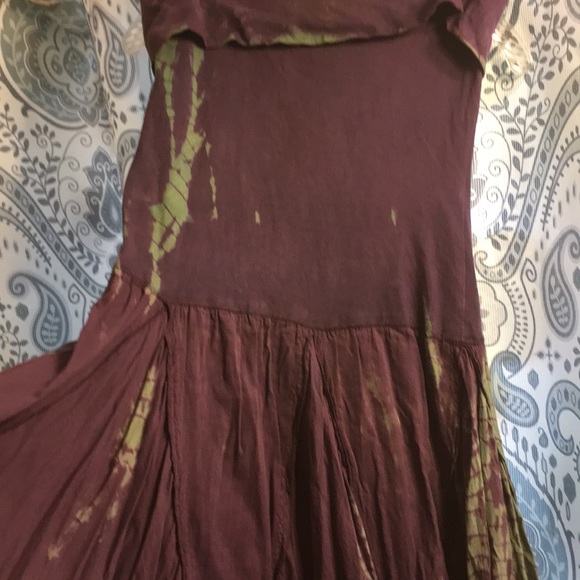 Tie dyed purple strapless sundress M boho - Picture 5 of 6